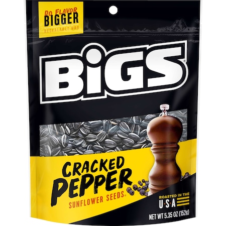 Bigs Bigs Sea Salt & Pepper Sunflower Seeds 5.35 oz., PK12 9688700294